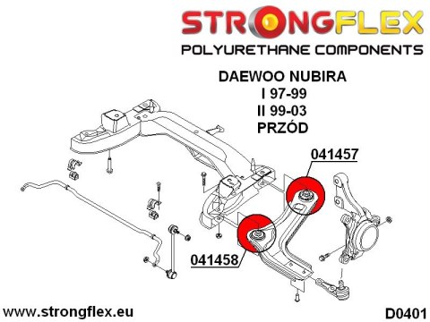 Zestaw tulei wahaczy przednich - Daewoo Nubira I (97-02)