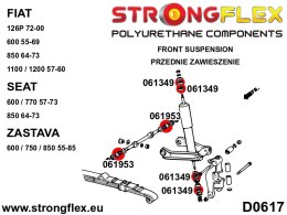 Tuleja przekładka amortyzatora przód i tył - Fiat 126P (72-00)