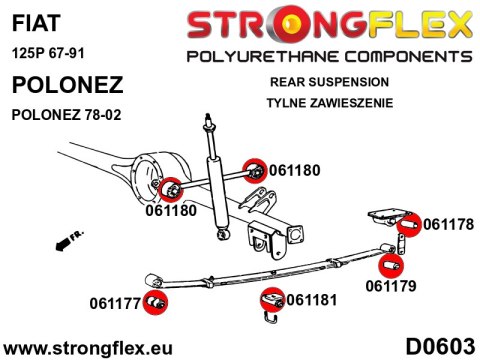 Tuleja resora tylnego - przednia - Fiat 125P 1300/1500 (67-91)