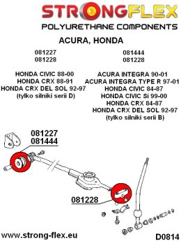 Tuleja stabilizatora drążka zmiany biegów 32mm SPORT - Honda Civic