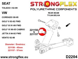 Tuleja tylnej belki 57mm - Seat Toledo