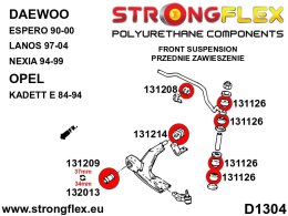 Tuleja wahacza przedniego - przednia 37mm SPORT - Daewoo Espero (90-00)