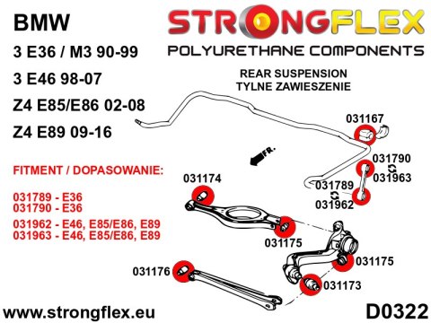 Tuleja wahaczy tylnych - zewnętrzna SPORT - BMW Seria 3