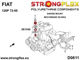 Wkładki poduszki silnika SPORT - Fiat 126P (72-00)