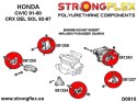 Wkładki prawej dolnej poduszki silnika SPORT - Acura Integra