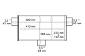 Tłumik Środkowy Tylny 63,5mm TurboWorks LT 409SS 410mm